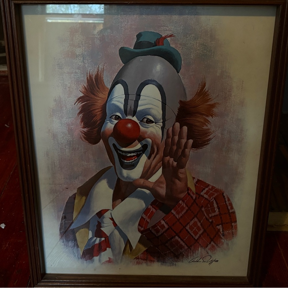 Clown Portrait Framed Art